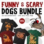 Dog T-shirt Designs Bundle