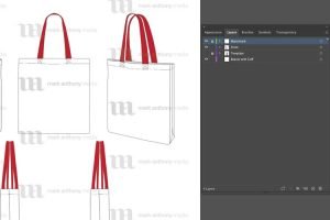 Download Tote Bag Mockup Vector Template - Master Bundles