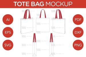 Download Tote Bag Mockup Vector Template - Master Bundles