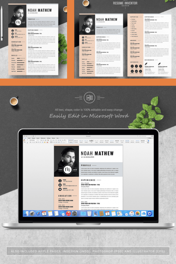 UI/UX Developer Resume Template – MasterBundles