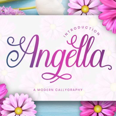 Angella font Example.