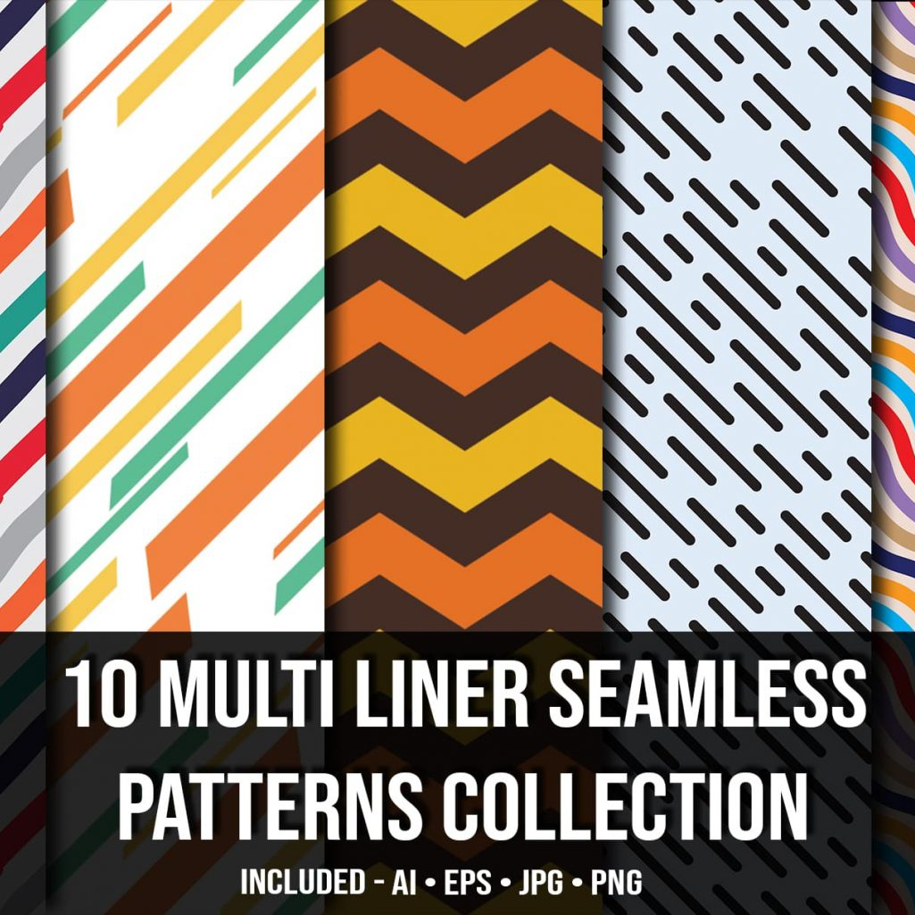Multi Liner Seamless Patterns Collection
