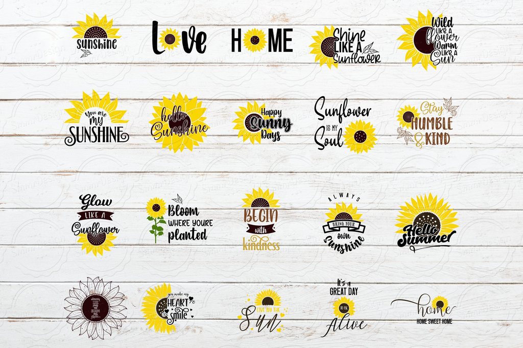 Sunflower Quote Svg Bundle Master Bundles