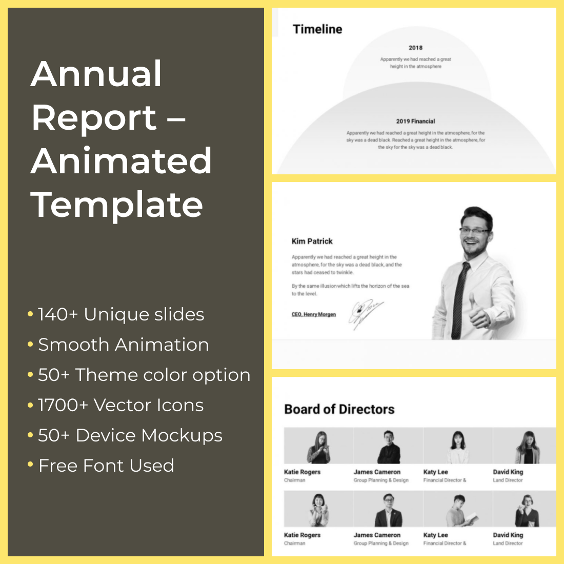 1 Annual Report – Animated Template Rating 5 13 votes Annual Report Animated TemplateAnnual Report Animated Template cover. By MNML Agency your price