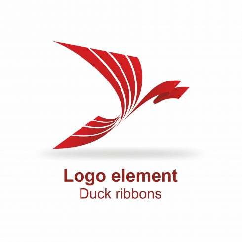 Logo element Graphics Duck Ribbons cover.