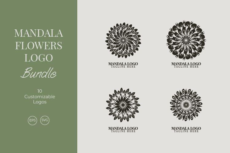 Download Mandala Flower Logo Bundle Master Bundles