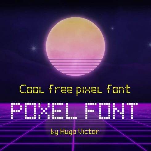 Cool free pixel font preview.