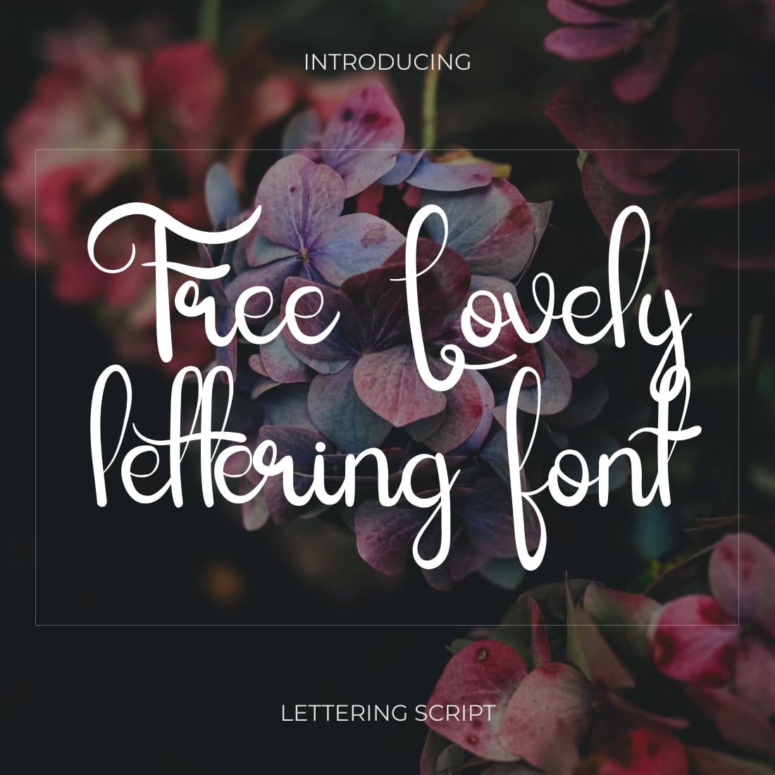 Free Lovely lettering font image.