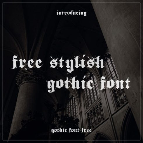 Free Stylish Gothic Font Preview.