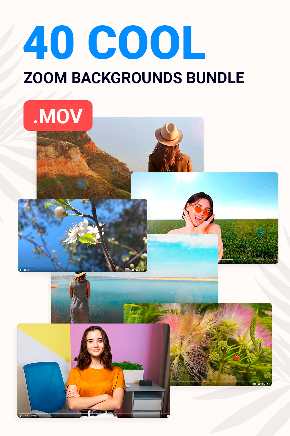 40 Cool Zoom Video Backgrounds Bundle - Master Bundles