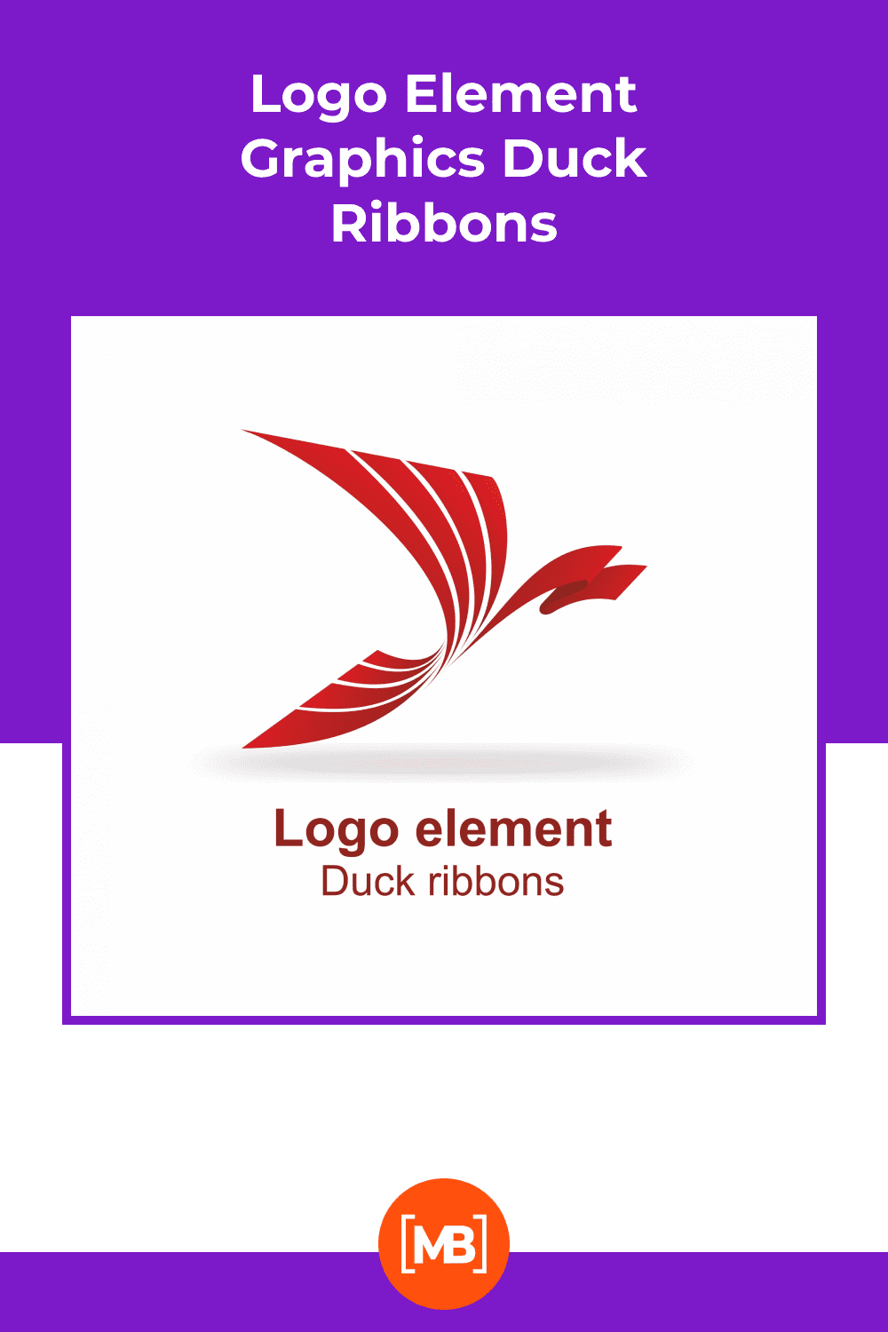 Logo Element Graphics Duck Ribbons - MasterBundles - Pinterest Collage Image.