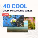 40 Cool Zoom Backgrounds Bundle previews.