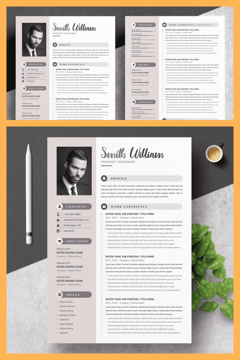 Product Designer Resume Template – MasterBundles