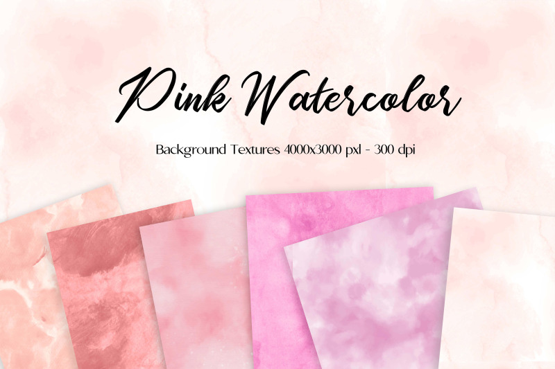 Hand painted, watercolor backgrounds and watercolor splotches. 