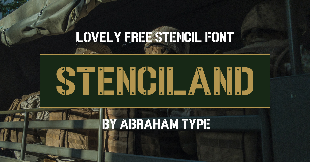 military stencil font free Facebook