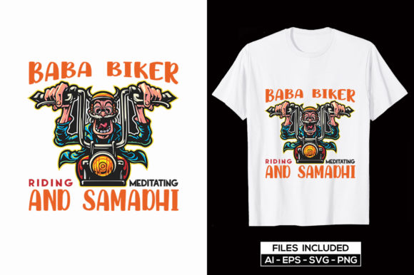 Motorcycle Tshirt Design Baba Biker Graphics 12707944 1 1 580x386 1