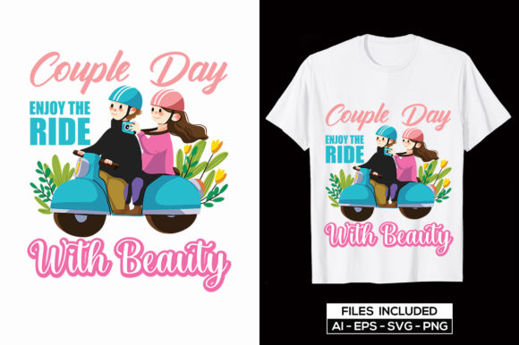 Motorcycle Tshirt Design Couple Day Graphics 12707349 1 1 580x386 1