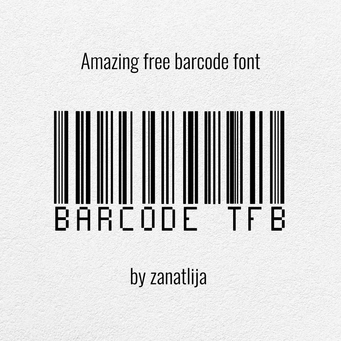 Main collage image by MasterBundles Amazing free barcode font.