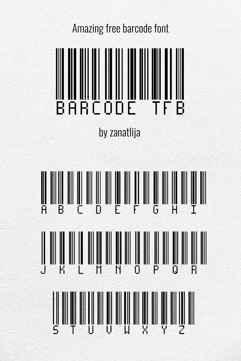 Pinterest free barcode font image MasterBundles.