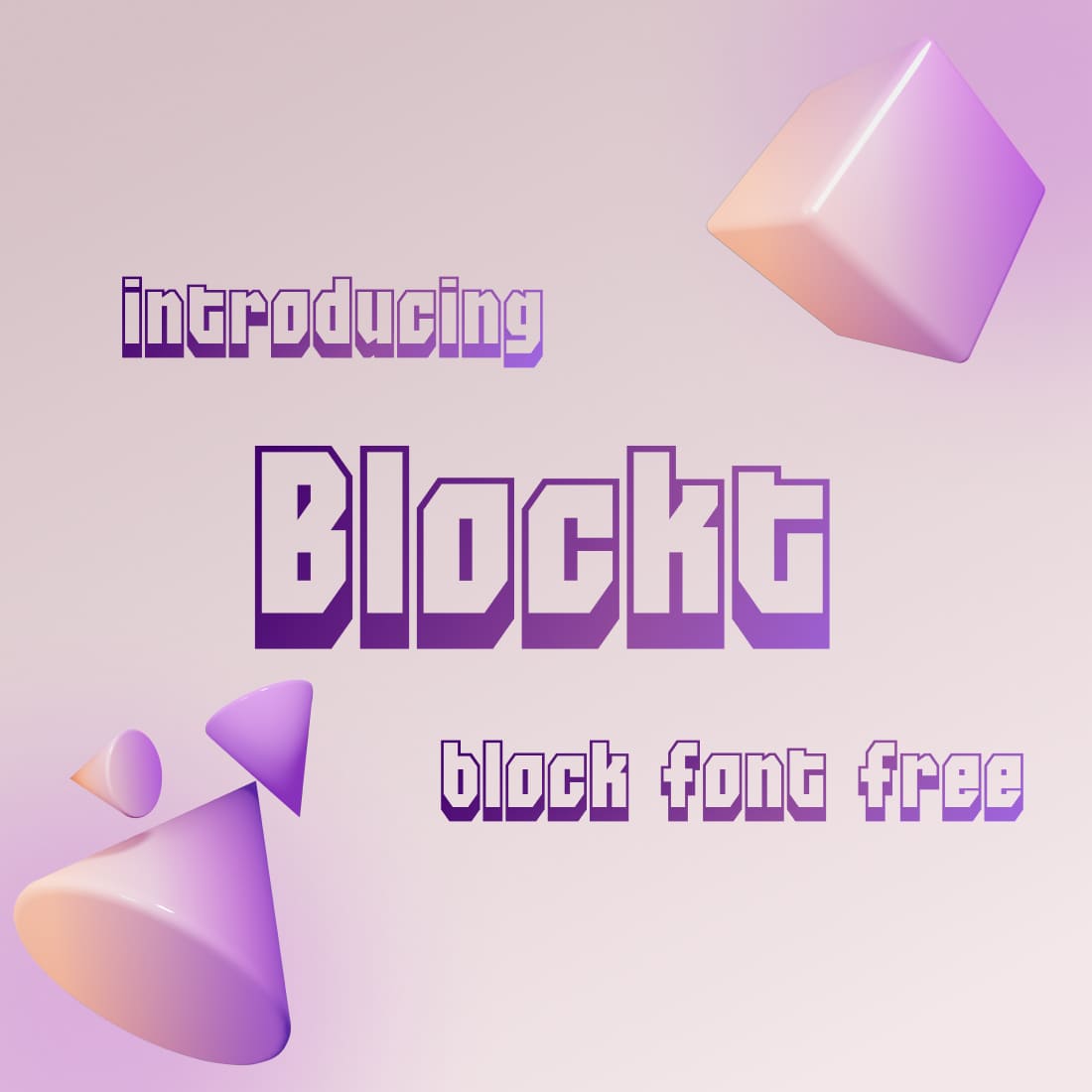 Cover image Blockt block font free by MasterBundles.