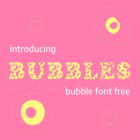 Main cover preview bubble font free by MasterBundles.