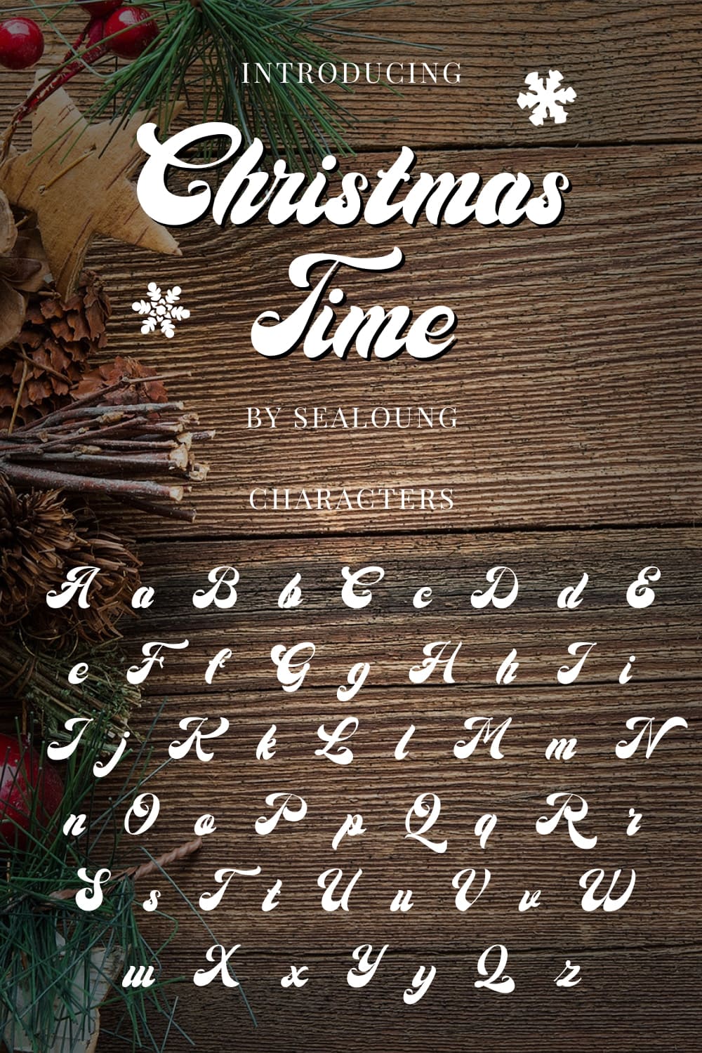 Christmas Time Font Pinterest Collage Image Characters by MasterBundles.