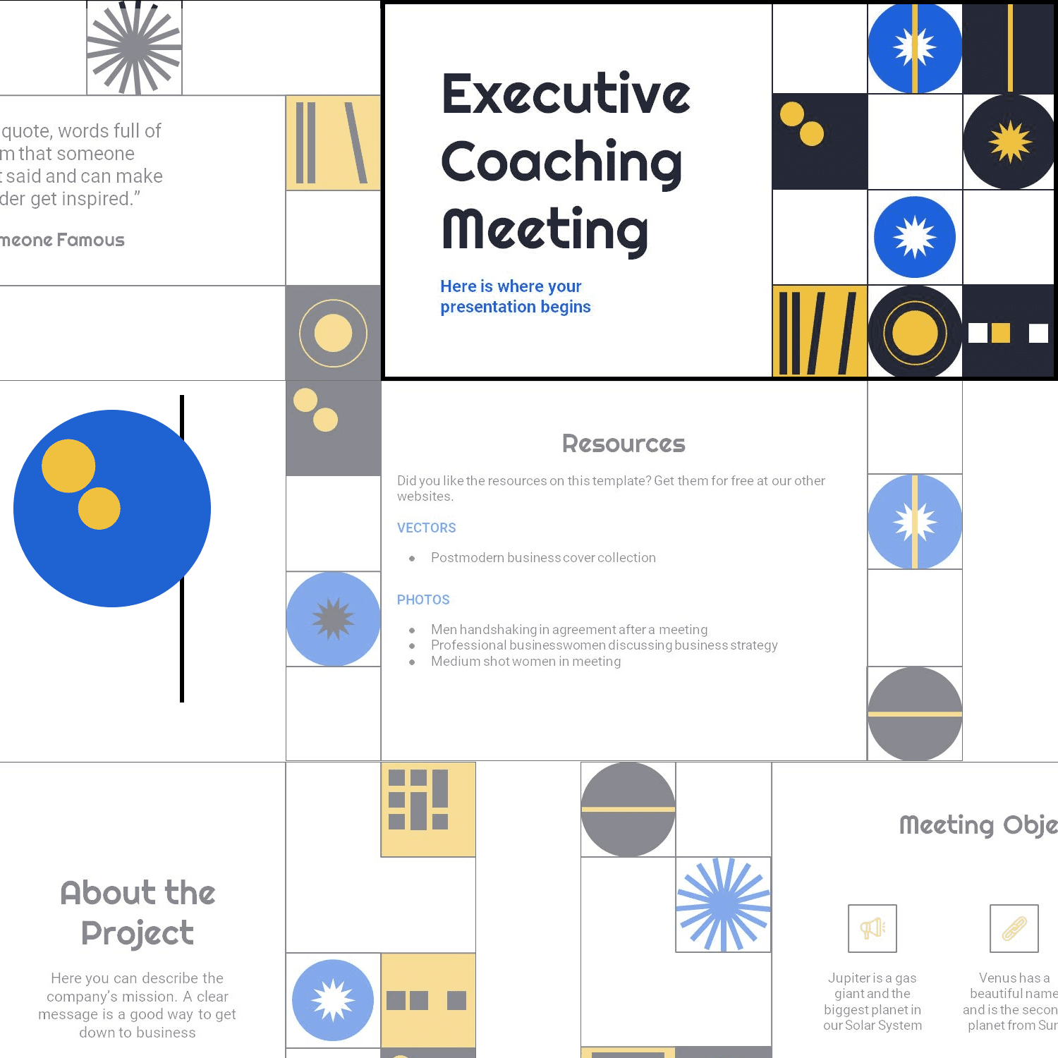 Free Executive Coaching Meeting Powerpoint Template.