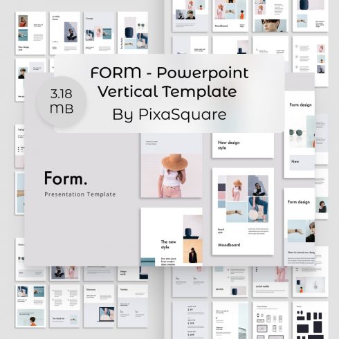 Road PowerPoint Template Vertical