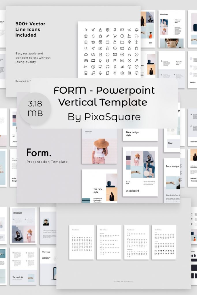 FORM - Powerpoint Vertical Template by MasterBundles Pinterest Collage Image.