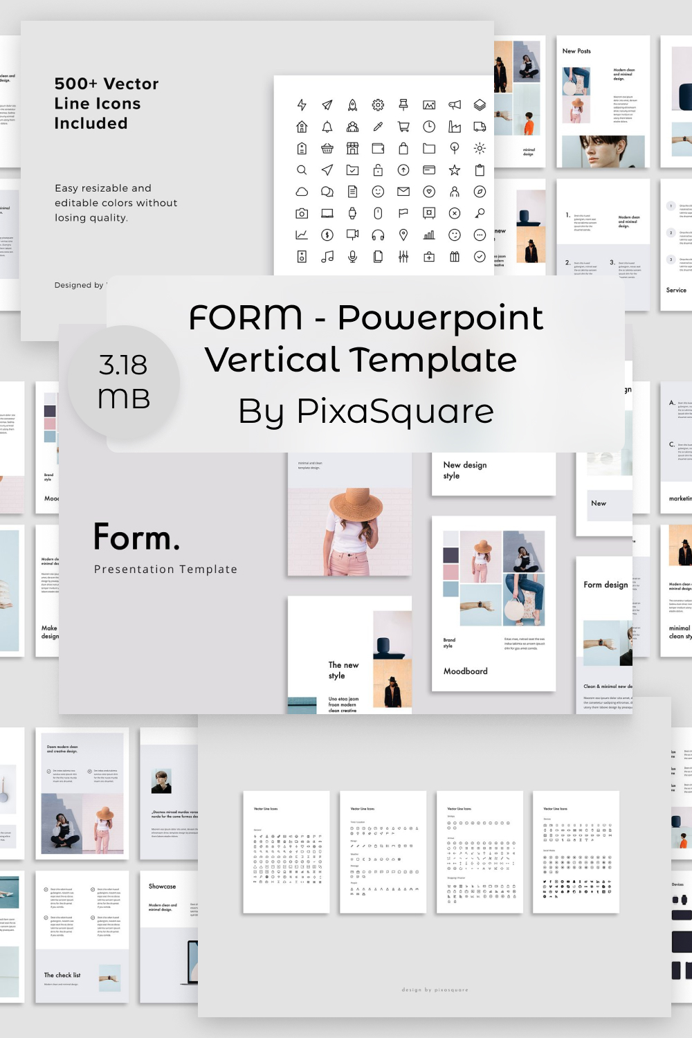 FORM - Powerpoint Vertical Template by MasterBundles Pinterest Collage Image.