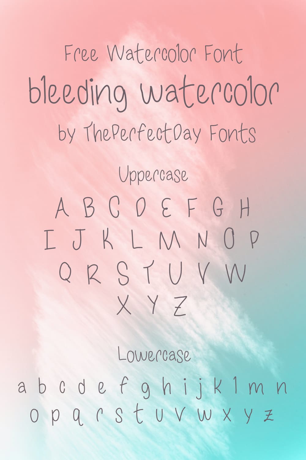 Alphabet example image Free Watercolor Font by MasterBundles.