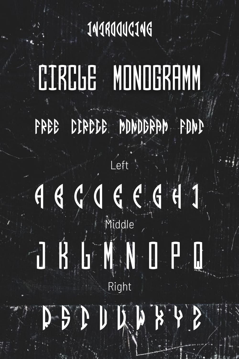 Pinterest alphabet example Free circle monogram font by MasterBundles.