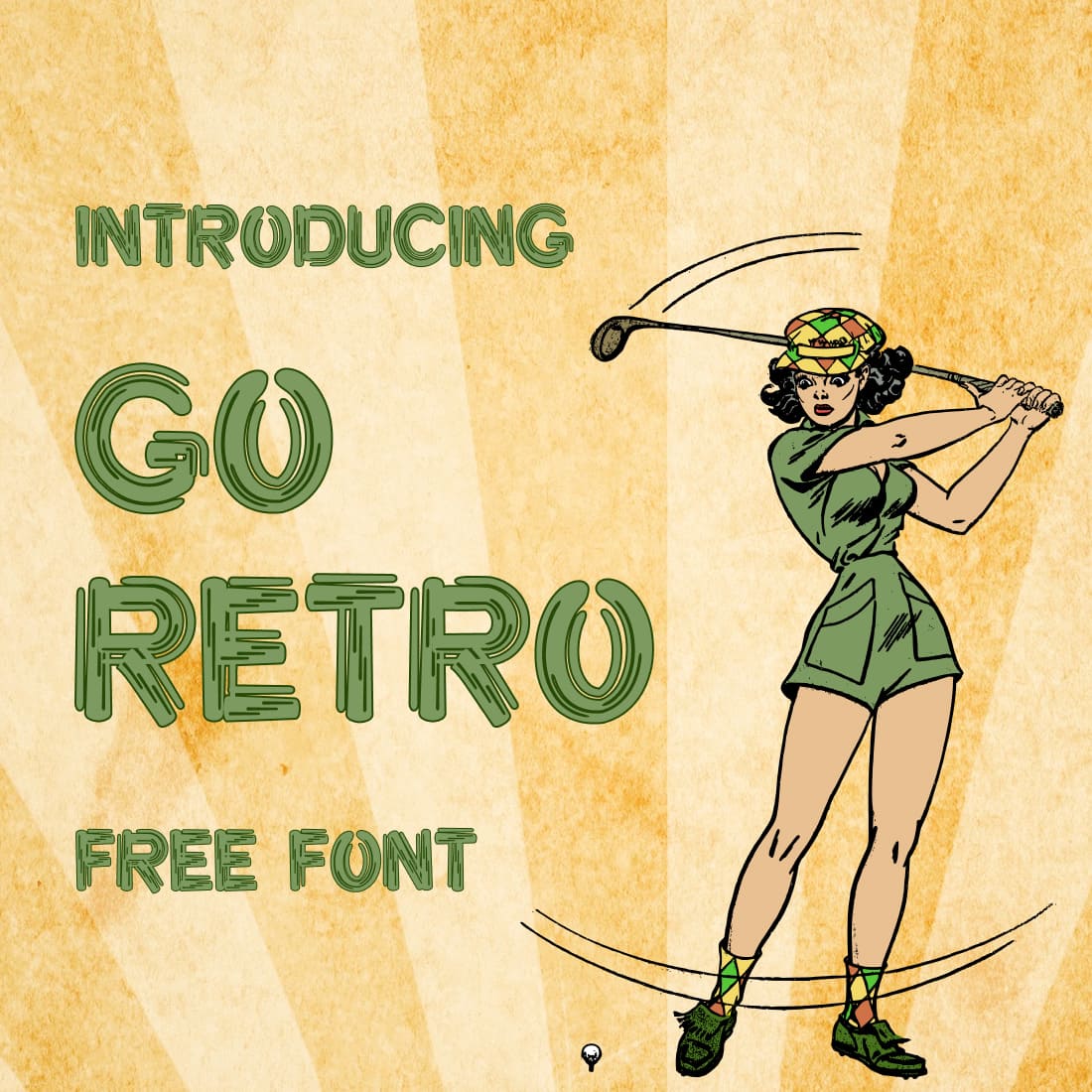 Go Retro - retro font free Cover collage image by MasterBundles.