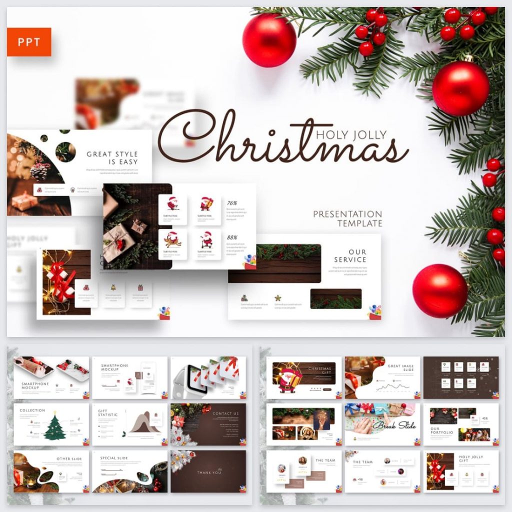 Holy Joly Christmas Powerpoint Template – MasterBundles
