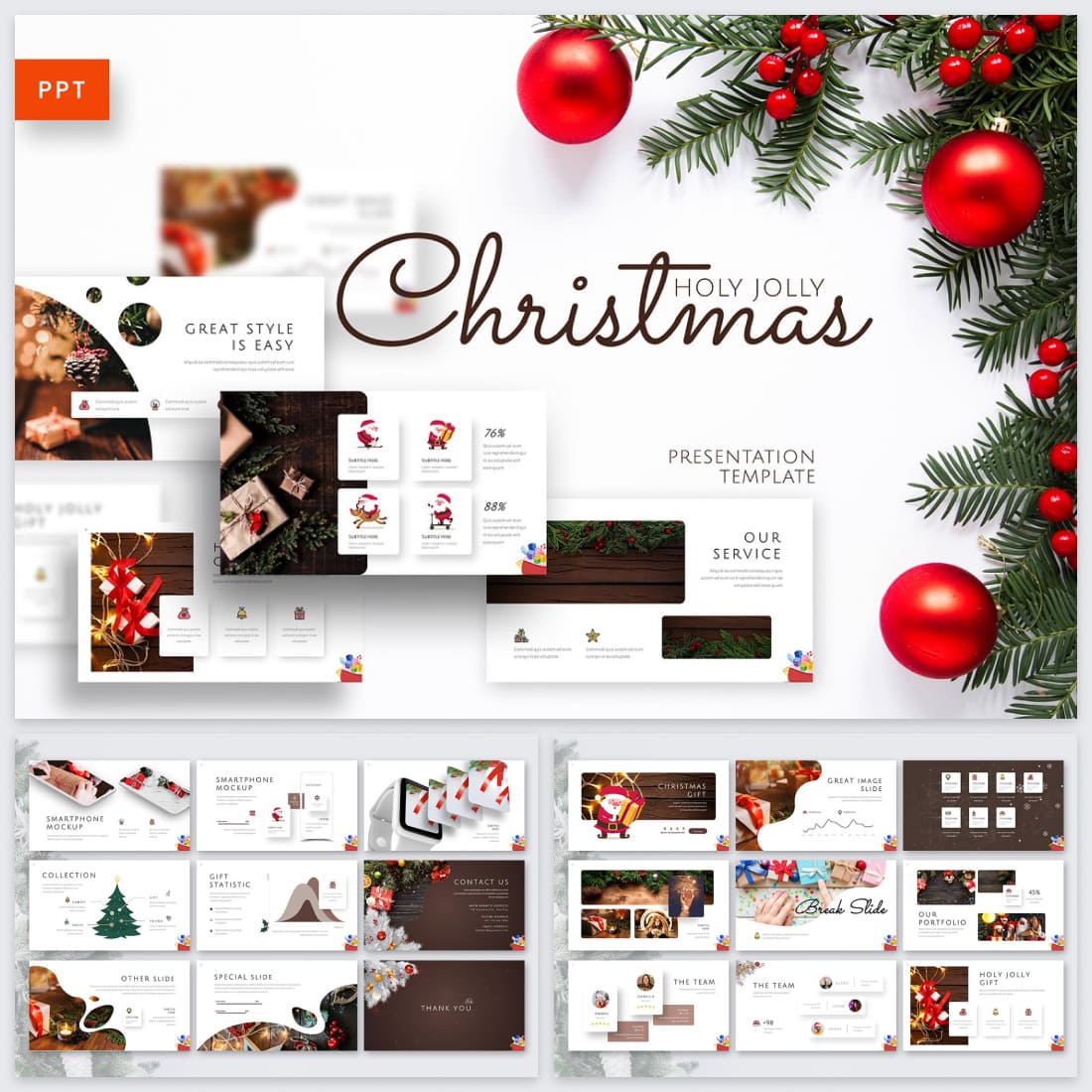 Holy Joly Christmas Template by MasterBundles.