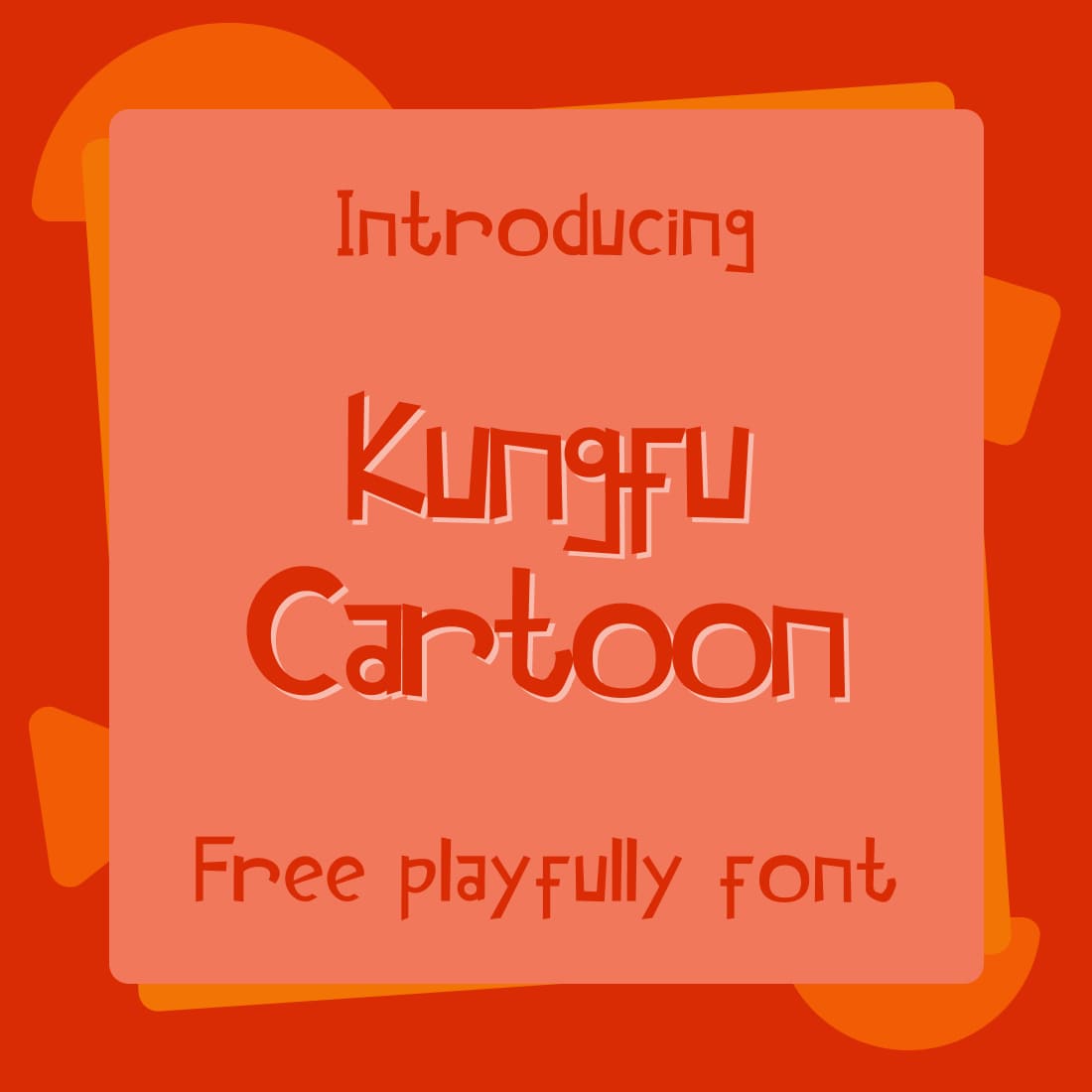 Kungfu Cartoon - kung font free Main Collage image preview by MasterBundles..