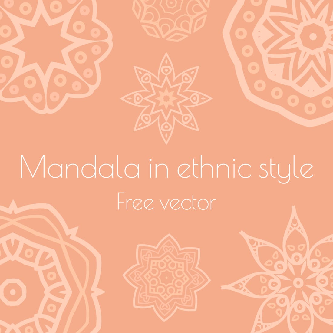 Main cover image for Mandala in ethnic style Free Vector MasterBundles.