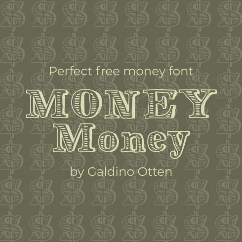 Free money font Main Cover Image by MasterBundles.