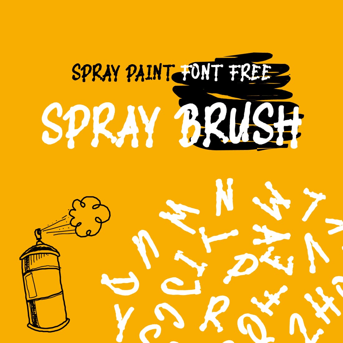 Spray Brush - spray paint font free Cover image by MasterBundles.