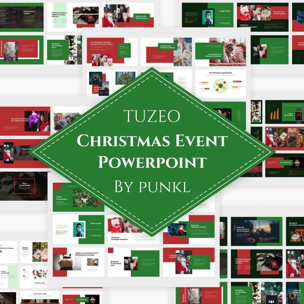 Tuzeo: Christmas Event Powerpoint Template – MasterBundles