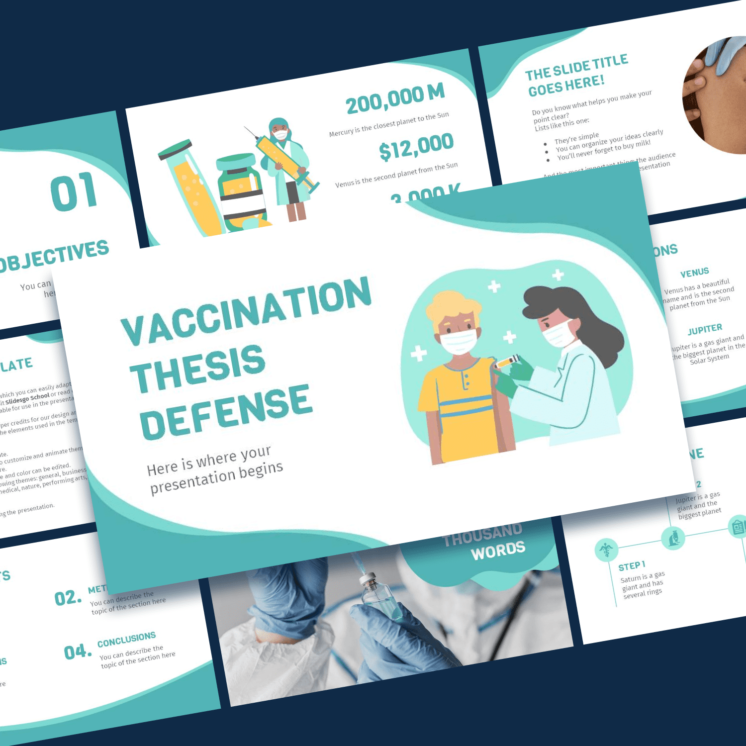 Free Vaccination Thesis Defense Powerpoint Template.