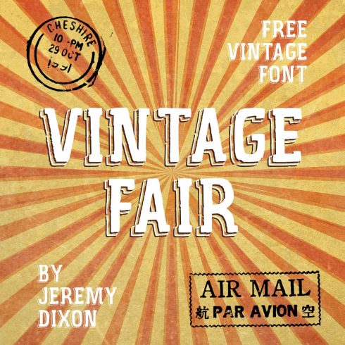 Main cover image Free Vintage Fair font MasterBundles.