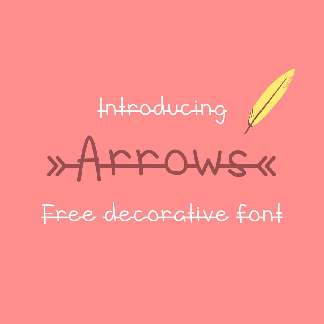 Main cover preview for decorative arrow font free by MasterBundles.
