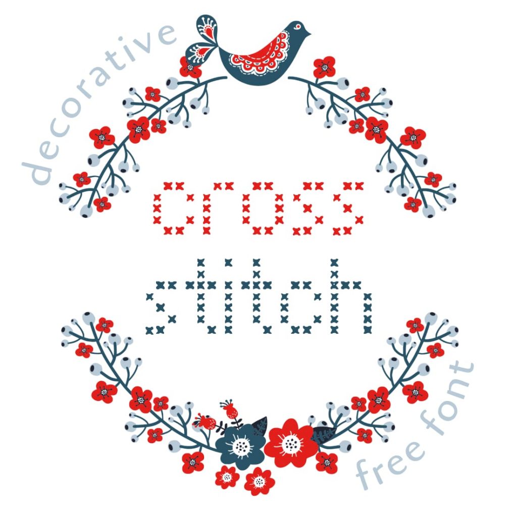 Cross Stitch Font Free MasterBundles