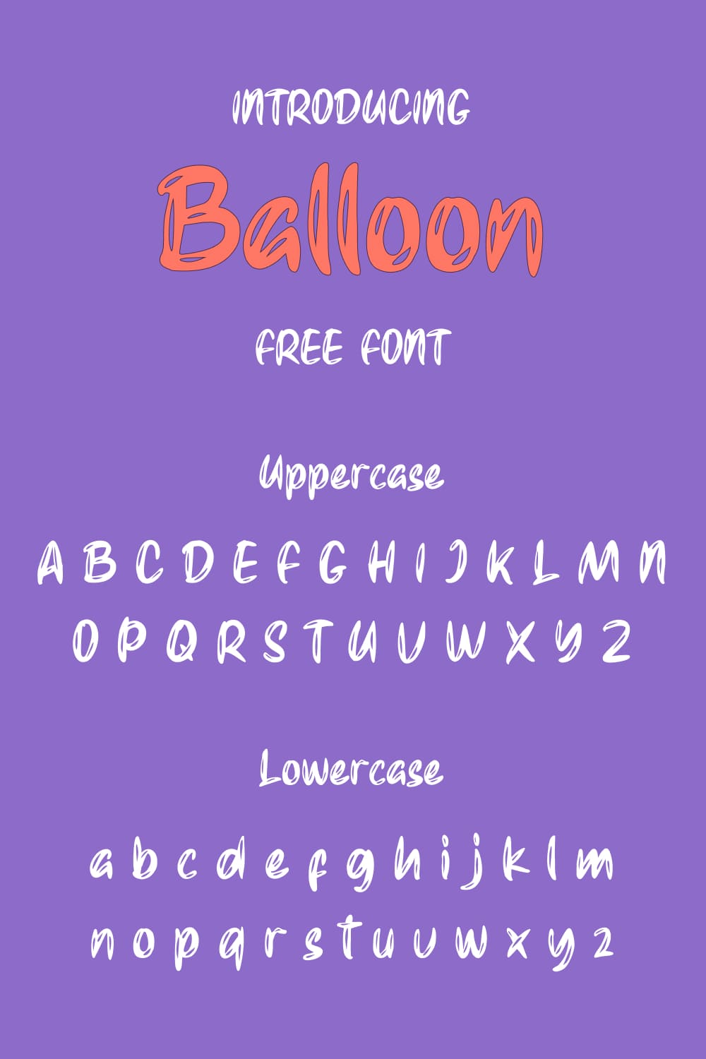 Pinterest Alphabet preview for free balloon font by MasterBundles.