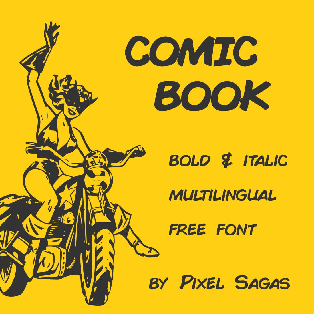 Main Collage image preview for Free comic book font by MasterBundles.