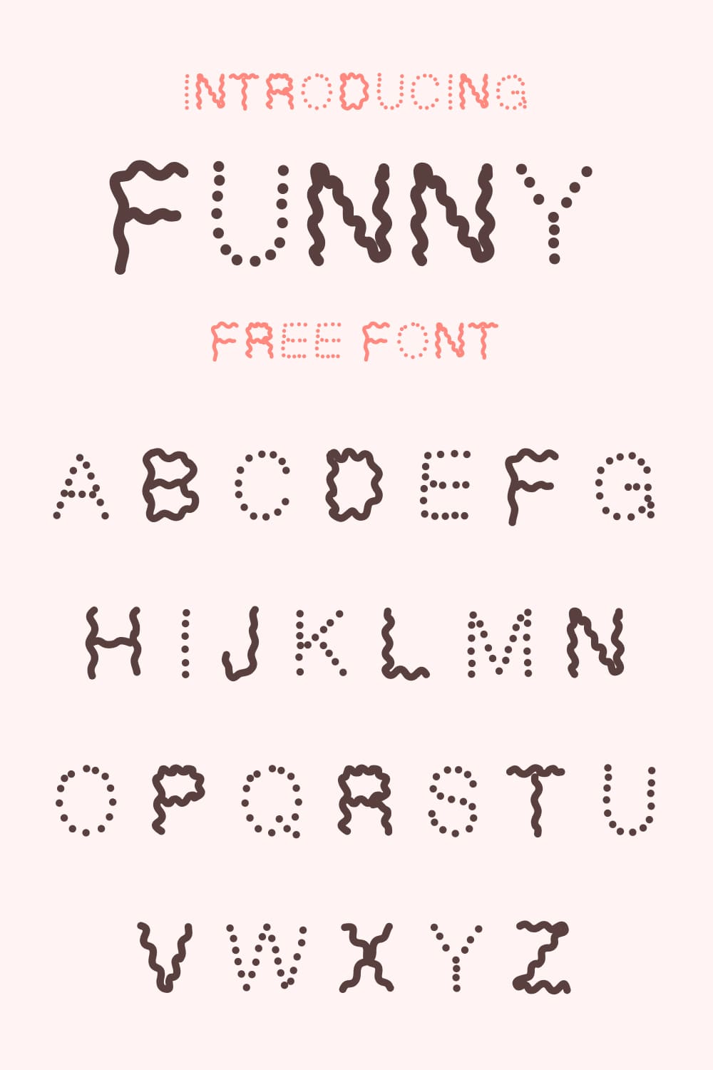 Pinterest Collage image with Free Fun Font Alphabet by MasterBundles.