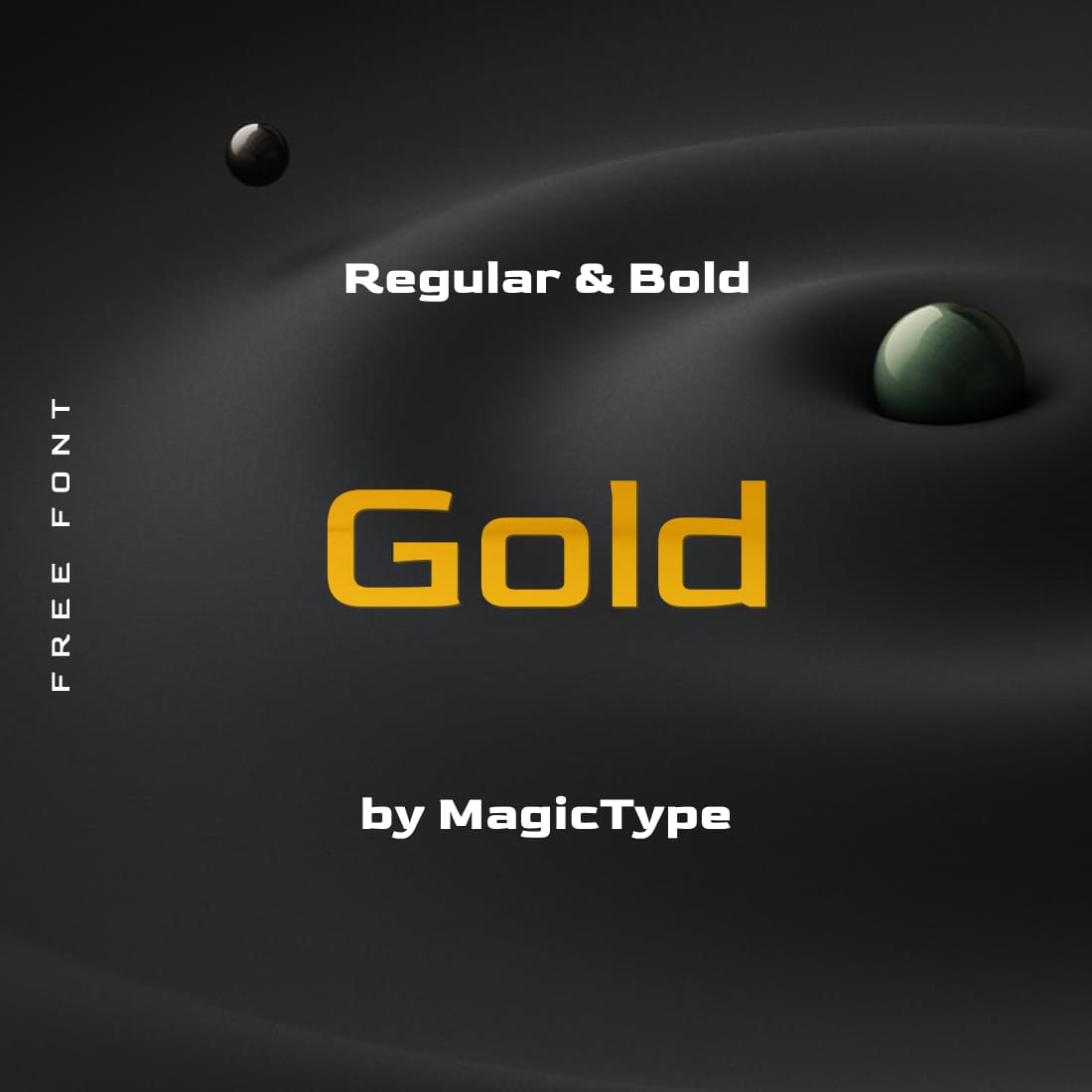 MasterBundles Main Cover image for Free gold font.