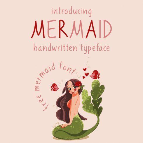Main cover preview free mermaid font.