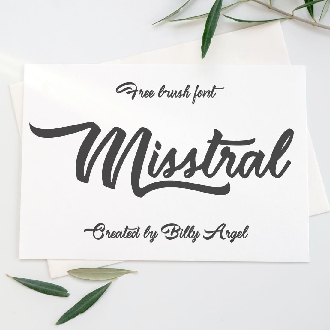 Cover collage image for Brush mistral font free by MasterBundles.